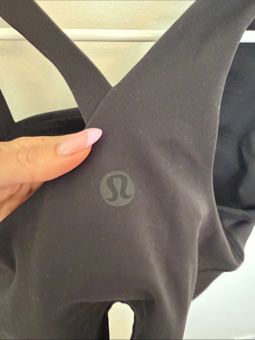 lululemon athletica Black Asymmetric Crossback Sports Bra